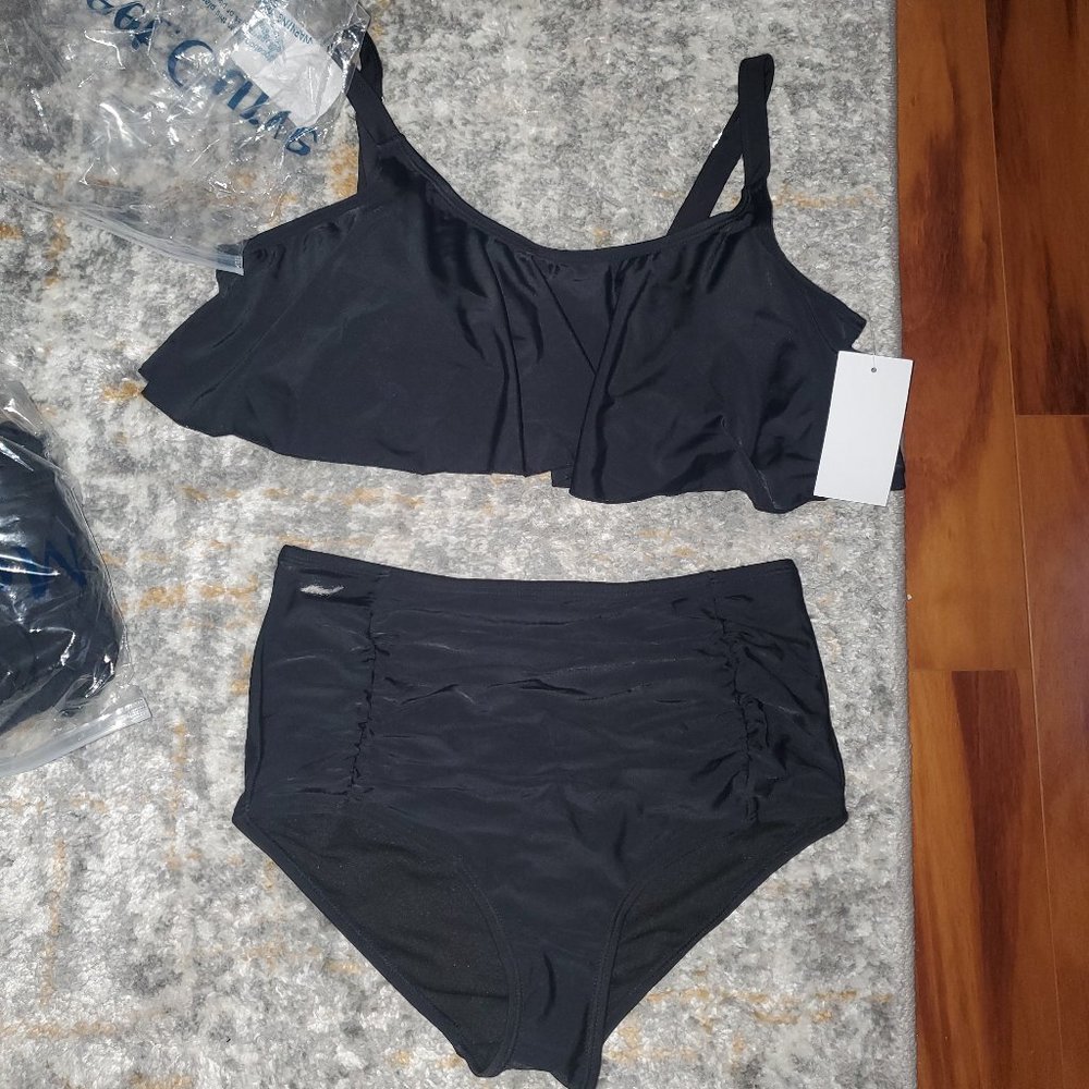 High waisted swim set